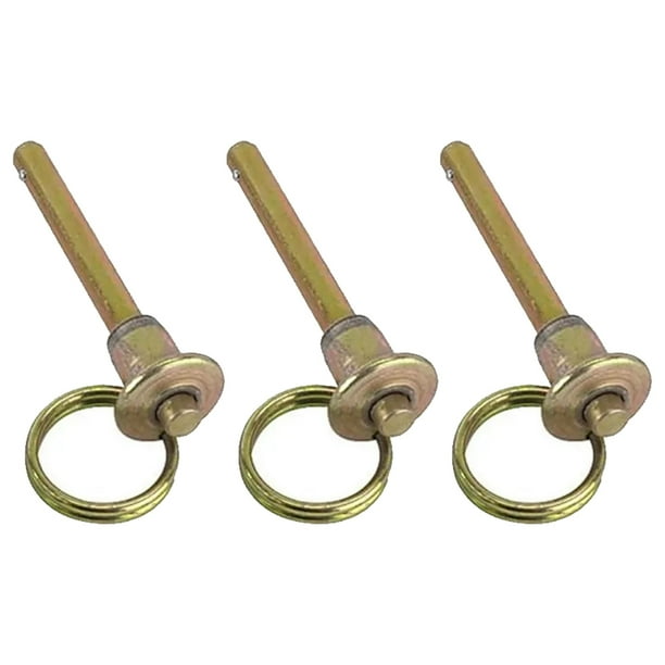 Steel 1-1/2 Grip 3PK 1/4 Inch Quick Release Ball Lock Dowel Pin Steel 1-1/2 Grip 3PK 1/4 Inch Quick Release Ball Lock Dowel Pin